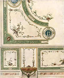 Design för takdekoration, Italien, 1928.