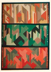 Design för mattor av Allgauer Handwebeteppiche, c1928