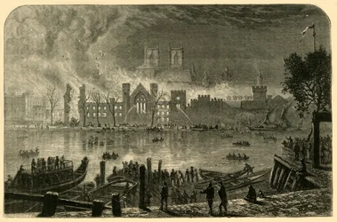 Förstörelse av parlamentets gamla hus, 16 oktober 1834, 1881.