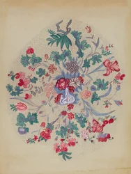 Detalj från Appliqued Quilt, 19351942.