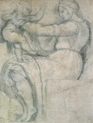 Detalj från det sixtinska taket, 1508-1512