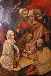 Detalj av korsfästelsen, Frankfurt, Västtyskland, 1430