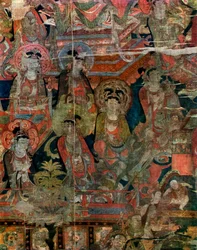 Detalj av en bild av Paradiset, kinesiska, Tang-dynastin, 618-907 1925