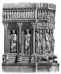 Detalj av St Trophimus portal, Arles, 1100-talet, 1870