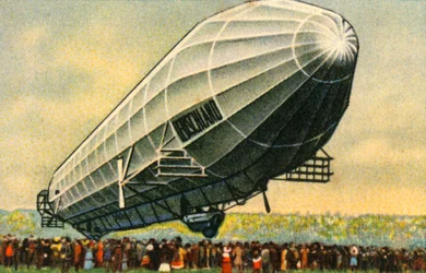 Tyskland LZ7 zeppelin, 1910, 1932.