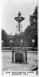 Dick Whittington Stone, Highgate Hill, London, c1920-talet