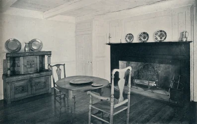 Matsal, cirka 1800, från Shenk House, Long Island, 1930