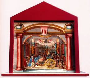 Diorama: Det frimureriska Tyskland - De frimureriska skattarnas tempel, 1750