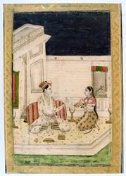 Dipaka Light Raga, Ragamala Album, School of Rajasthan, 1800-talet