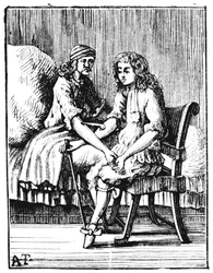 Direkt blodtransfusion från person till person, 1679