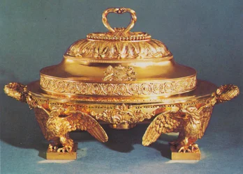 Diskvärmare och lock, ca 1820, 1953