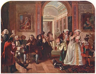 Doktor Johnson i förrummet hos Lord Chesterfield, väntar på publik, 1748