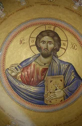 Kupol av den grekisk-ortodoxa kyrkan Katholikon i Heliga gravens kyrka, Jerusalem, Israel