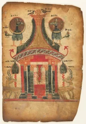 Dubbelsidigt evangelieblad, första hälften av 1300-talet.