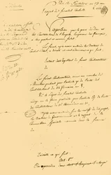 Utkast till...återupprättande av den gregorianska kalendern, 29 augusti 1805, 1921.