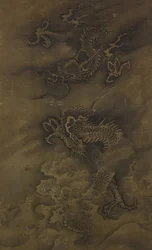 Drake bland moln och vågor, 1400-1500-talet.