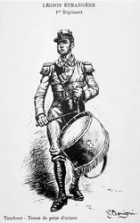 Trummis, 1:a regementet av den franska främlingslegionen, 1900-talet
