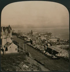 Dufferin Terrace, Old Town och St. Lawrence River från Citadel, Quebec, Kanada, 1906