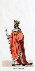 Duke of Norfolk, kostymdesign för Shakespeares pjäs, Henry VIII, 1800-talet.