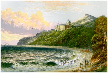 Dunrobin Castle, Sutherland, Skottland, hem för hertigen av Sutherland, c1880