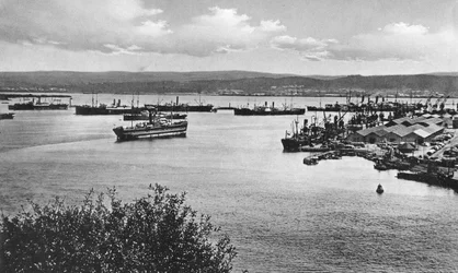 Durbans hamn från Bluff, Sydafrika
