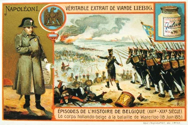 Holländsk-belgiska trupper vid slaget vid Waterloo, 1815, sent 1800-tal