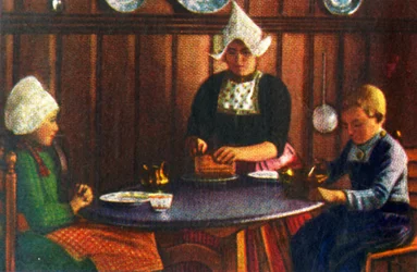 Holländare i traditionell klädsel, c1928.