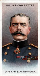 Earl Kitchener av Khartoum, irländskfödd brittisk soldat och statsman, ca 1900-talet, 1917
