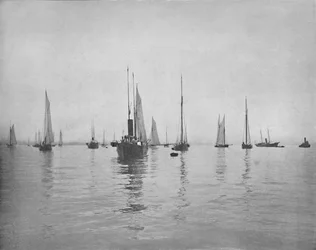 Tidig morgon på New York Bay, c1897.