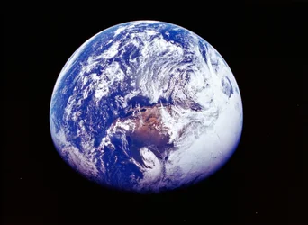 Jorden från rymden, fotograferad av rymdfarkosten Apollo 16, 16 april 1972