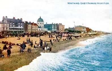 East Parade från piren, Worthing, Sussex, tidigt 1900-tal