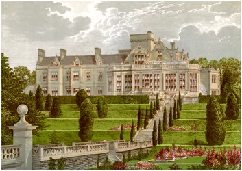 Easton Hall, Lincolnshire, hem för Baronet Cholmeley, c1880