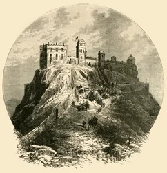 Edinburgh Castle, som det var före belägringen 1573, 1890.