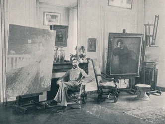 Edmond Francois Aman-Jean 1858-1936. Fransk symbolistisk målare, 1898
