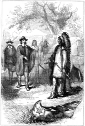 Edward Winslows besök i Massasoit, 1600-talet c1880