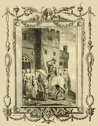 Edward Martyren knivhögg på order av sin styvmor, Elfrida, på Corfe Castle, 978, 1783.