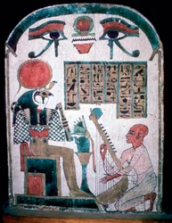 Egyptisk begravningsplatta av Diedkhonsu Soefankh