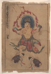 Åtta buddhistiska målningar.