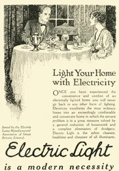 Elektriskt ljus är en modern nödvändighet, 1920.