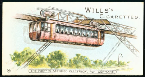 Elektrisk monorail vid Barmen-Elberfeld nu Wuppertal, Tyskland, 1901