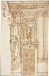 Förhöjning för väggdekoration, ca. 1550.