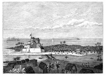 Elmina, Guldkusten, Västafrika, c1890