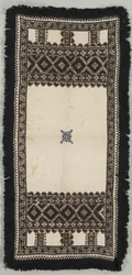 Broderad matta eller en Paños de Ofrenda, 1800-talet.