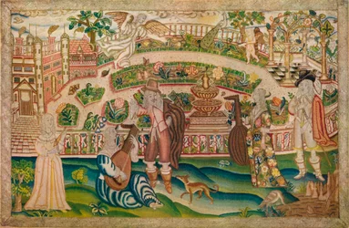 Broderad bild, 1600-talet, 1929