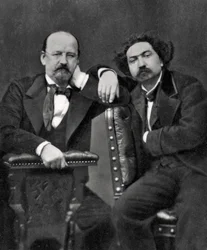 Emile Erckmann och Alexandre Chatrian, franska författare, 1887