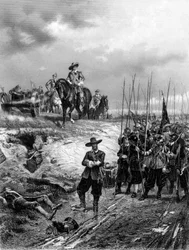 Engelska inbördeskrigen: Oliver Cromwell 1599-1658 vid slaget vid Marston Moor, 2 juli 1644