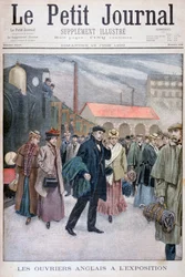 Engelsmän besöker den allmänna utställningen 1900 i Paris 1900
