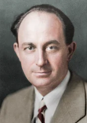 Enrico Fermi, italiensk-född amerikansk kärnfysiker, c1938