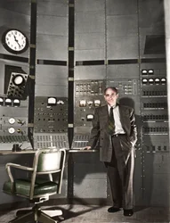 Enrico Fermi, italiensk-född amerikansk kärnfysiker, c1942