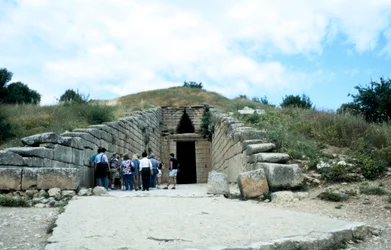 Ingången till en tumulus vid Mykene, sen bronsålder, Grekland, c1450-c1100 f.Kr.